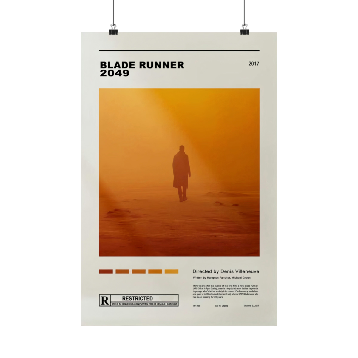 Blade Runner 2049 directed by Denis Villeneuve Vintage Retro Art Print Home Decor Poster