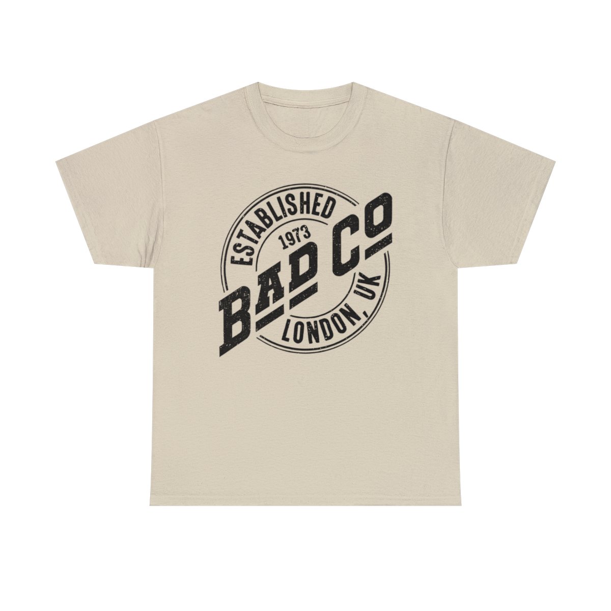 Bad Company Established in London Shirt 1973 UK Heart Rock Band T-Shirt Unisex Heavy Cotton Tee