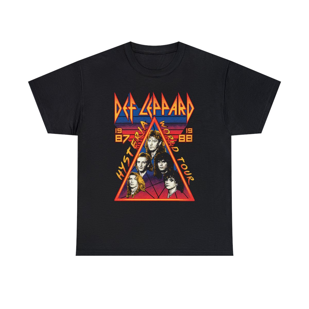 Def Leppard Shirt Classic Def Leppard Hysteria Tour 80s Rock Music T-Shirt Unisex Heavy Cotton Tee