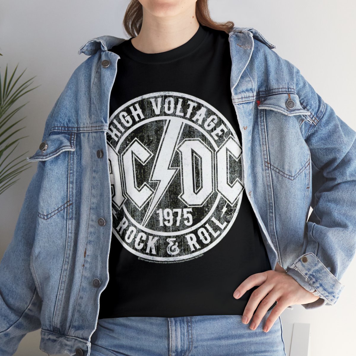 ACDC High Voltage Rock & Roll 1975 T-Shirt Unisex Heavy Cotton Tee