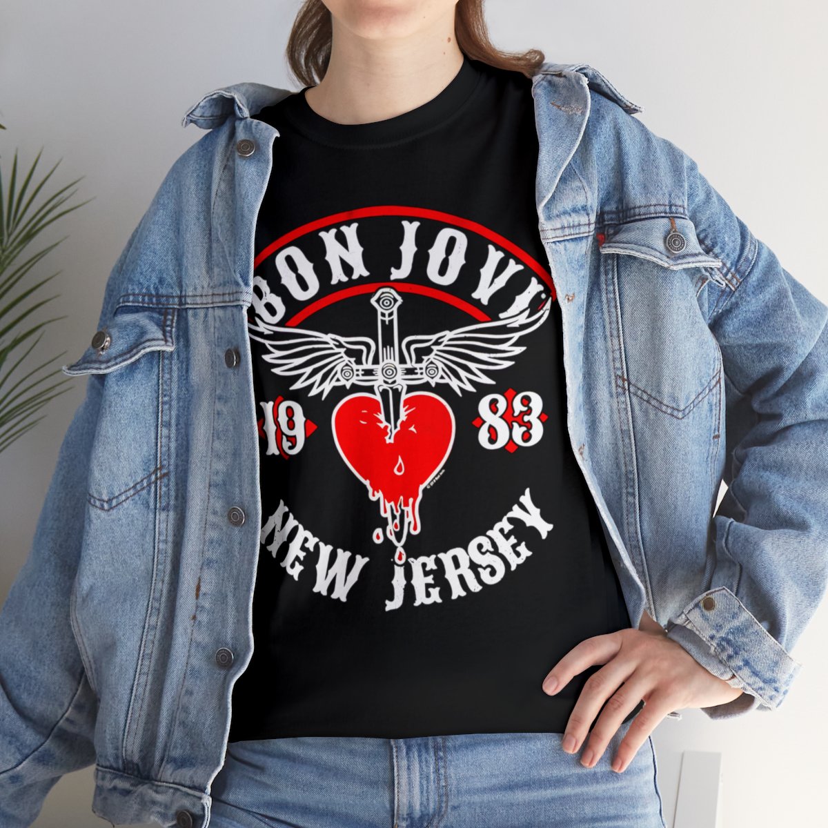 Bon Jovi New Jersey 1983 Shirt Rock Band Album Music Concert Tour Merch T-Shirt Unisex Heavy Cotton Tee