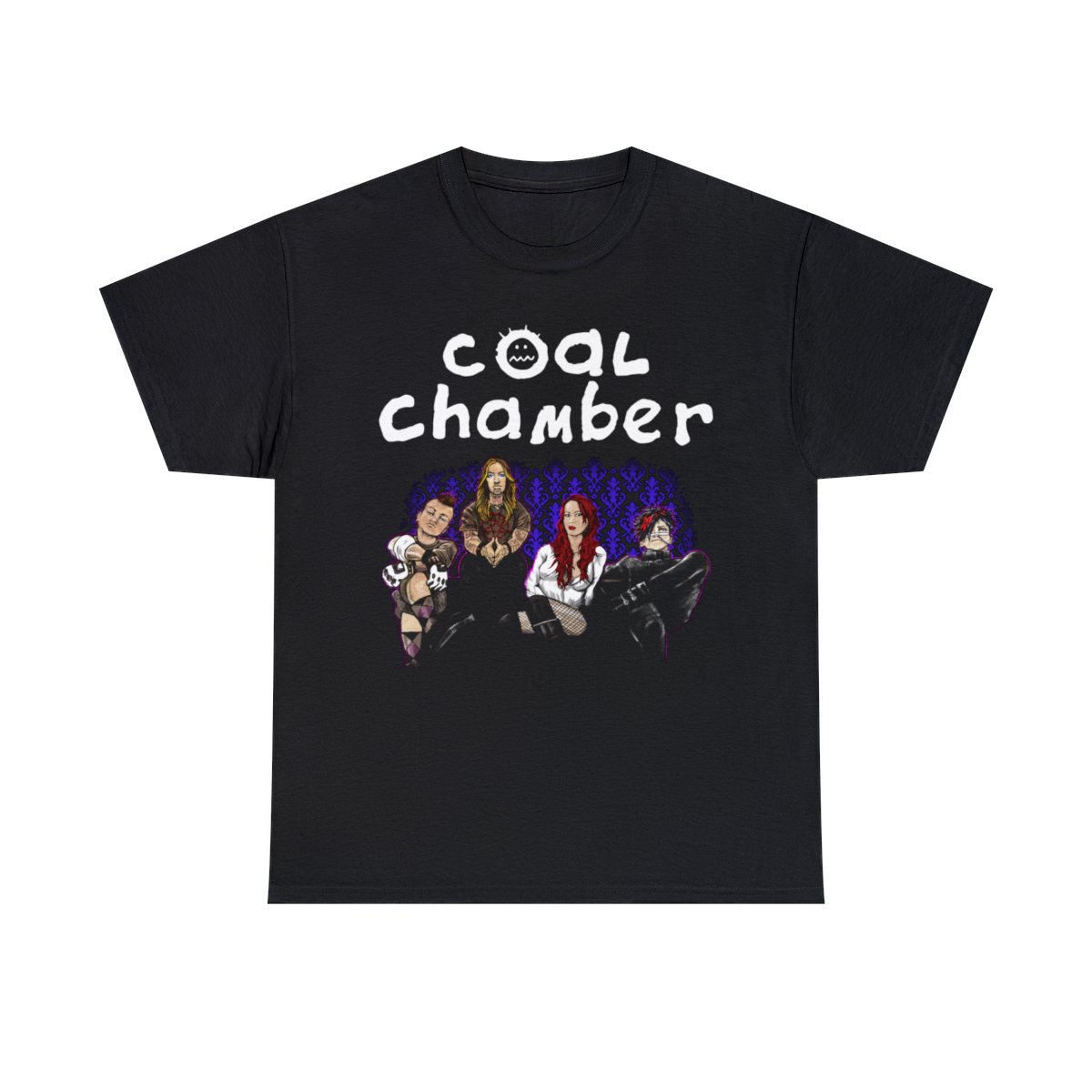 Coal Chamber Band Shirt Artwork Rare Black T-Shirt Unisex Heavy Cotton Tee