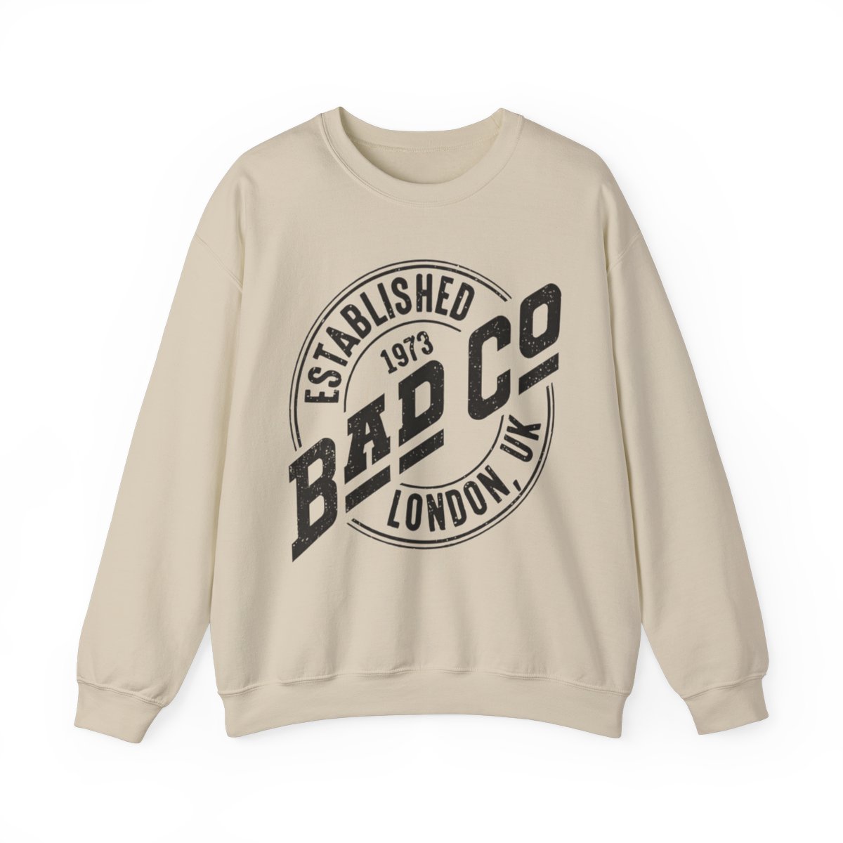 Bad Company Established in London Shirt 1973 UK Heart Rock Band Unisex Heavy Blend Crewneck Sweatshirt