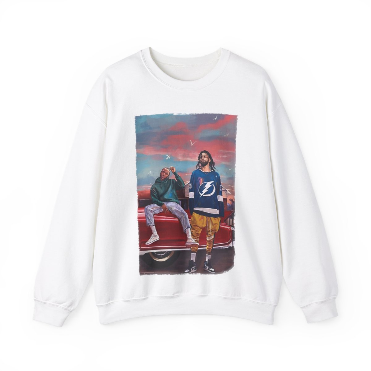 Vintage J Cole & Kendrick Lamar Shirt Unisex Heavy Blend Crewneck Sweatshirt