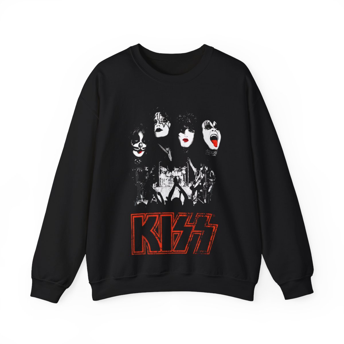 KISS Shirt Rock Kiss Series rock and roll all nite gift Unisex Heavy Blend Crewneck Sweatshirt