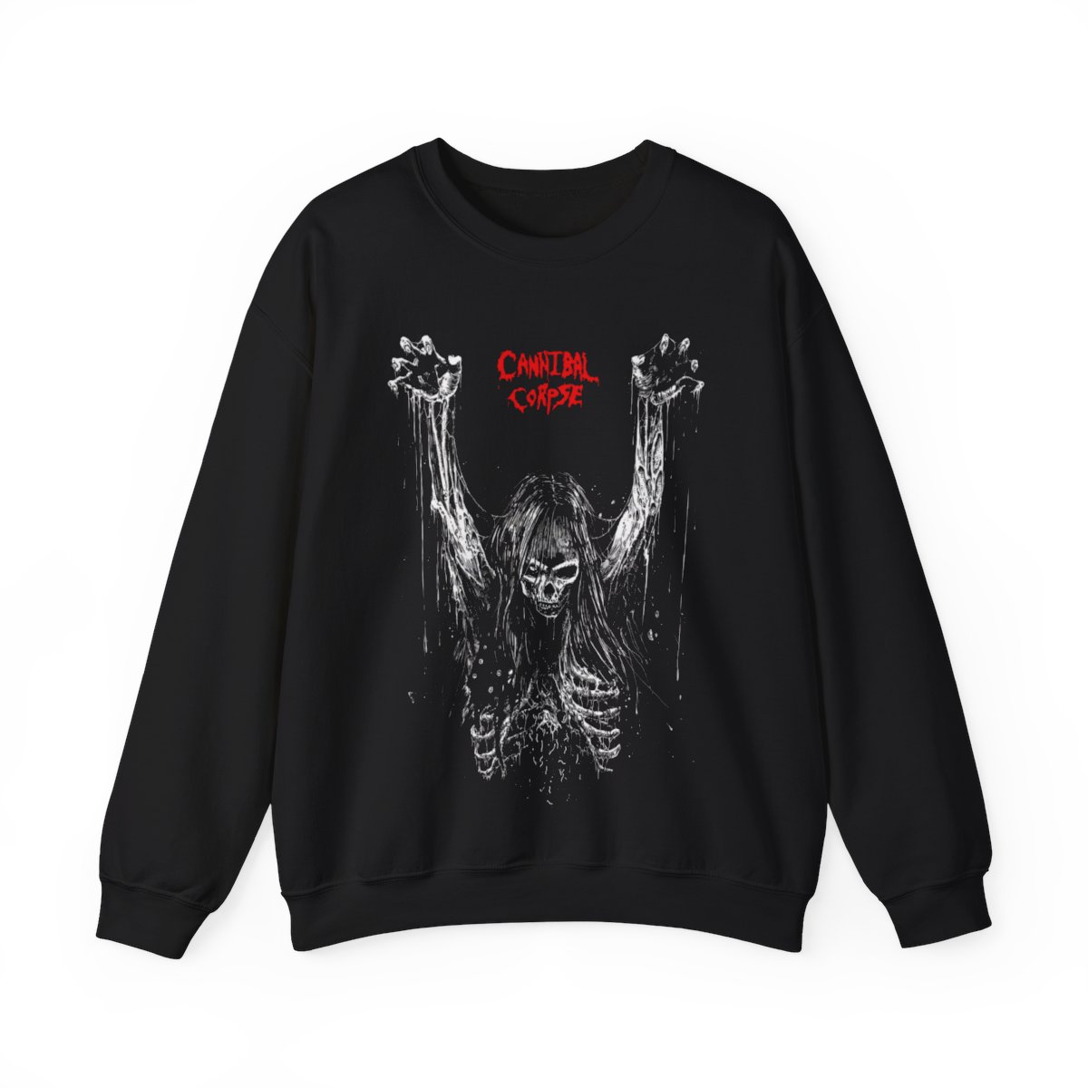 Cannibal Corpse Band Shirt Black  All Size Shirt Fan Unisex Heavy Blend Crewneck Sweatshirt