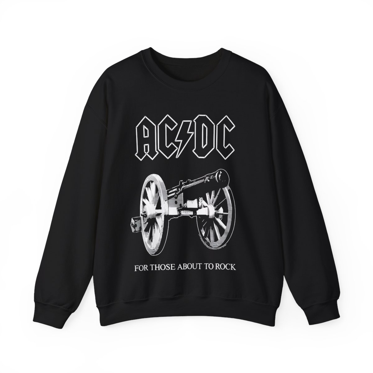 ACDC For Those About to Rock Cannon Shirt Album Cover Concert Tour Unisex Heavy Blend Crewneck Sweatshirt