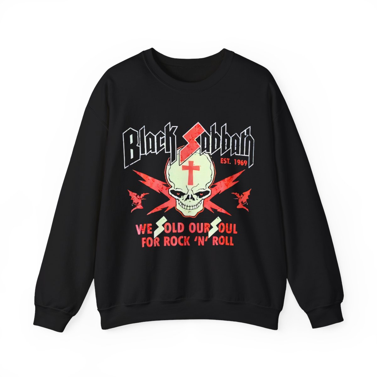 Vintage Black Sabbath Sold Our Soul Shirt Gift Tee for Men Women Unisex Heavy Blend Crewneck Sweatshirt