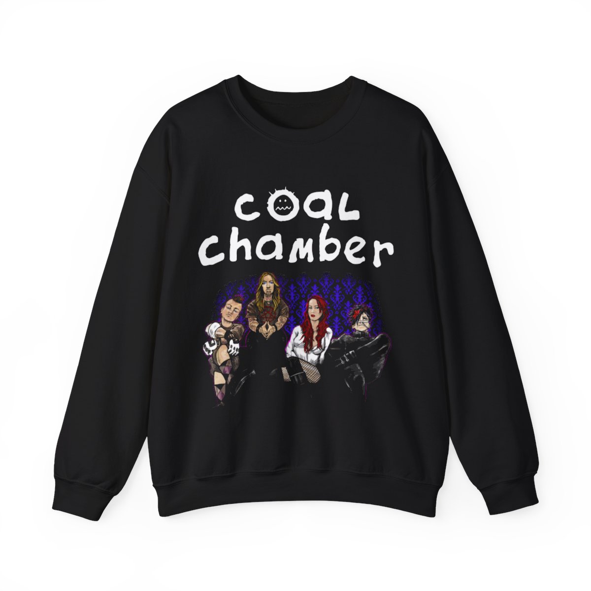 Coal Chamber Band Shirt Artwork Rare Black Shirt Unisex Heavy Blend Crewneck Sweatshirt