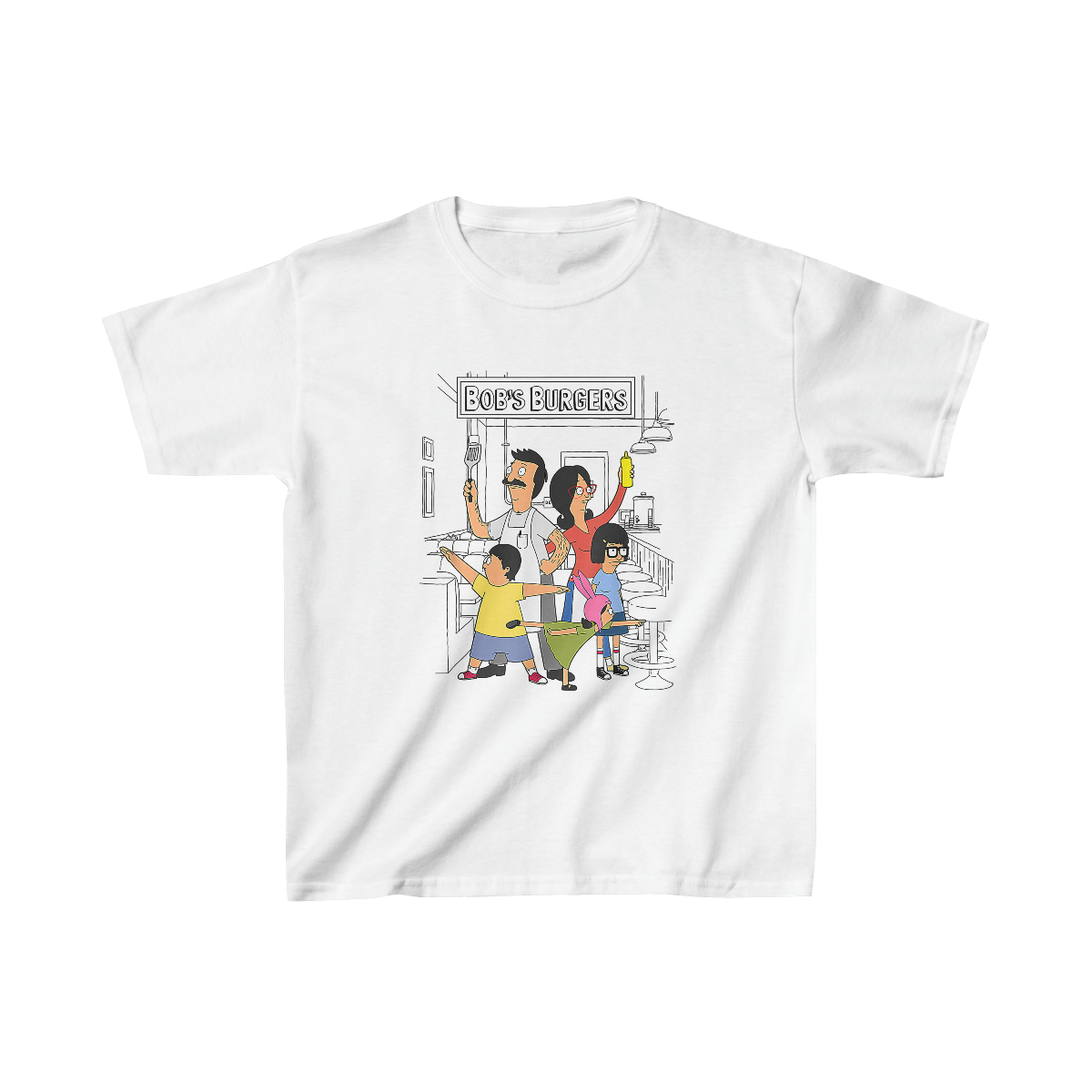 Bob’s Burgers Belcher Hero Pose T-Shirt Unisex Kids Heavy Cotton Tee