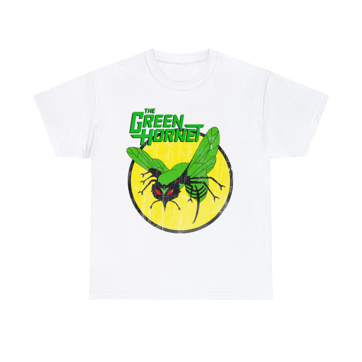 Green Hornet Bee Cartoon Hero Hornet Movies Retro T-Shirt Tee Holiday Gift Unisex Heavy Cotton Tee