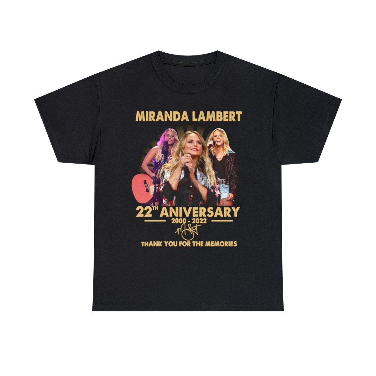 Miranda Lambert 22 Years Anniversary Gift for Fans Black All size Shirt Unisex Heavy Cotton Tee