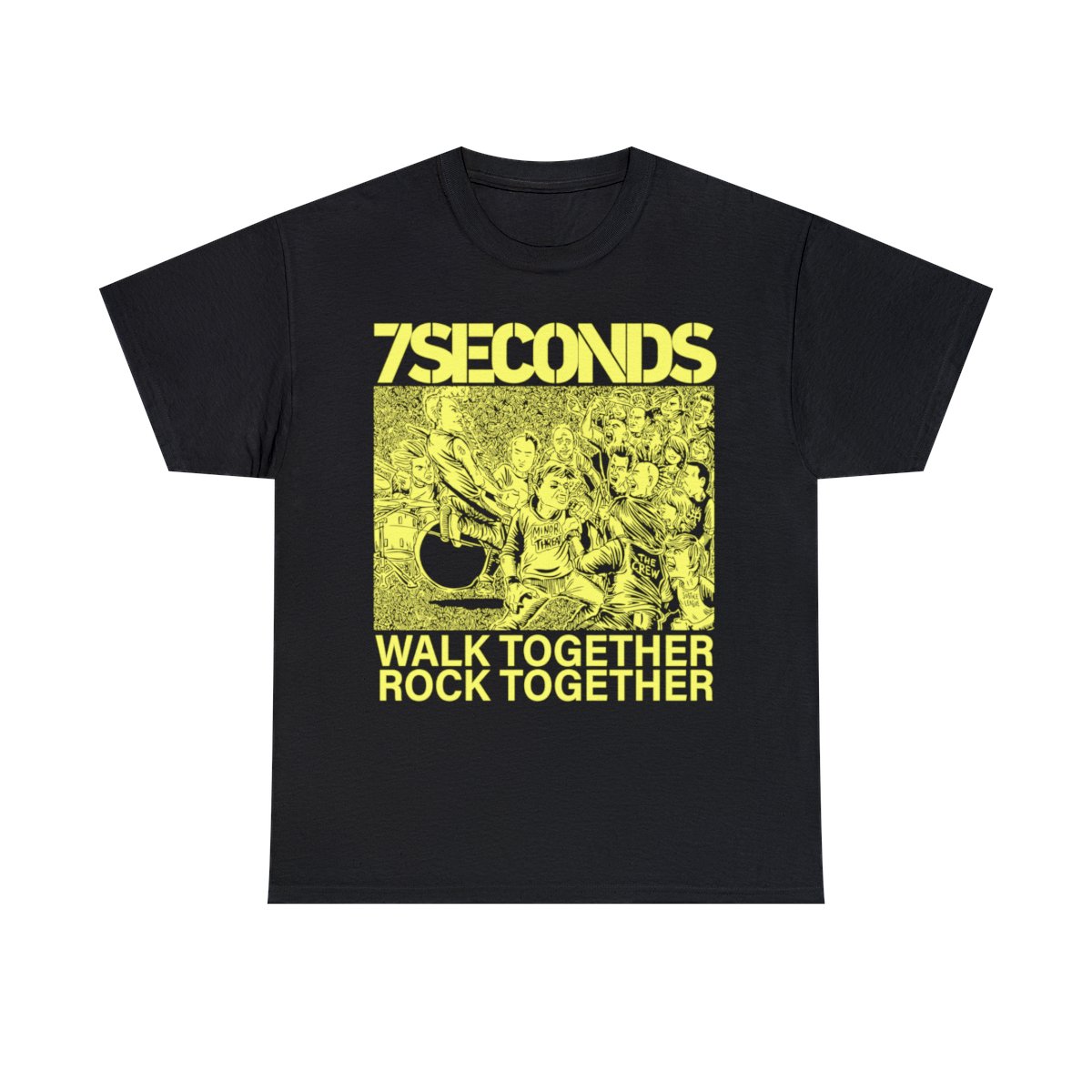 7 SECONDS T-shirt Punk Rock Band Adult Unisex Heavy Cotton Tee