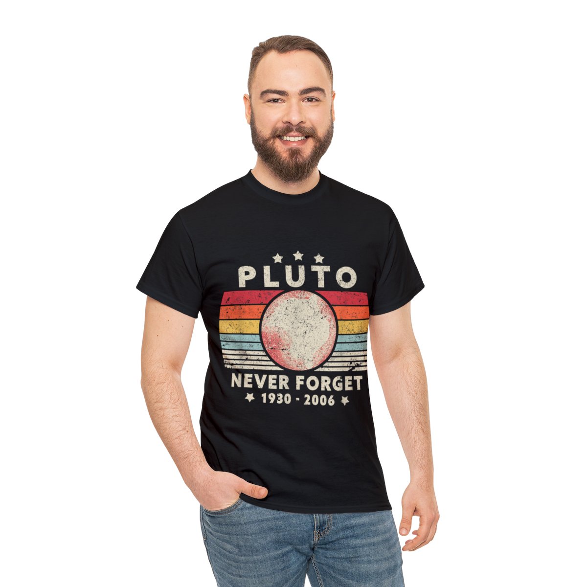 Never Forget Pluto Shirt, Retro Style Funny Space, Science T-Shirt