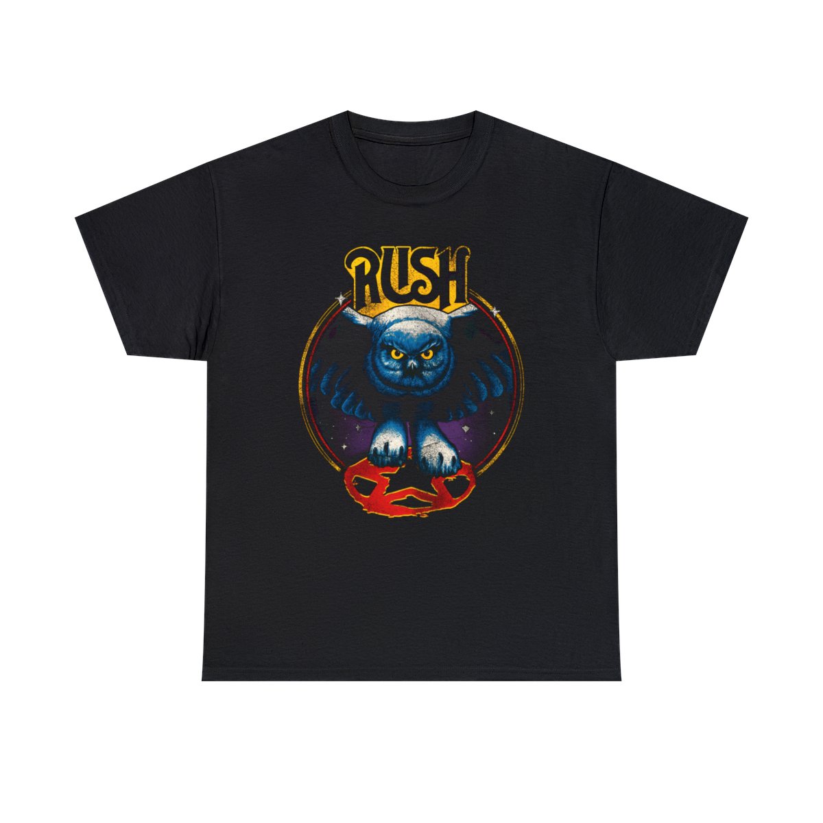 Rush Band Shirt Rush Album Rock Black Vintage T-Shirt Unisex Heavy Cotton Tee