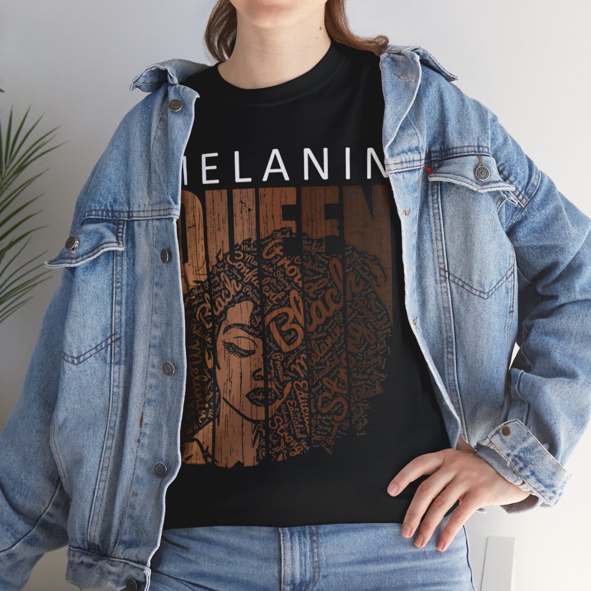 Melanin Queen Tee African American, Strong Black Natural Afro Graphic T-Shirt