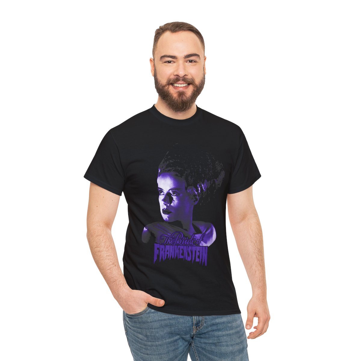 Universal Monsters Bride Of Frankenstein Dark Portrait Graphic T-Shirt