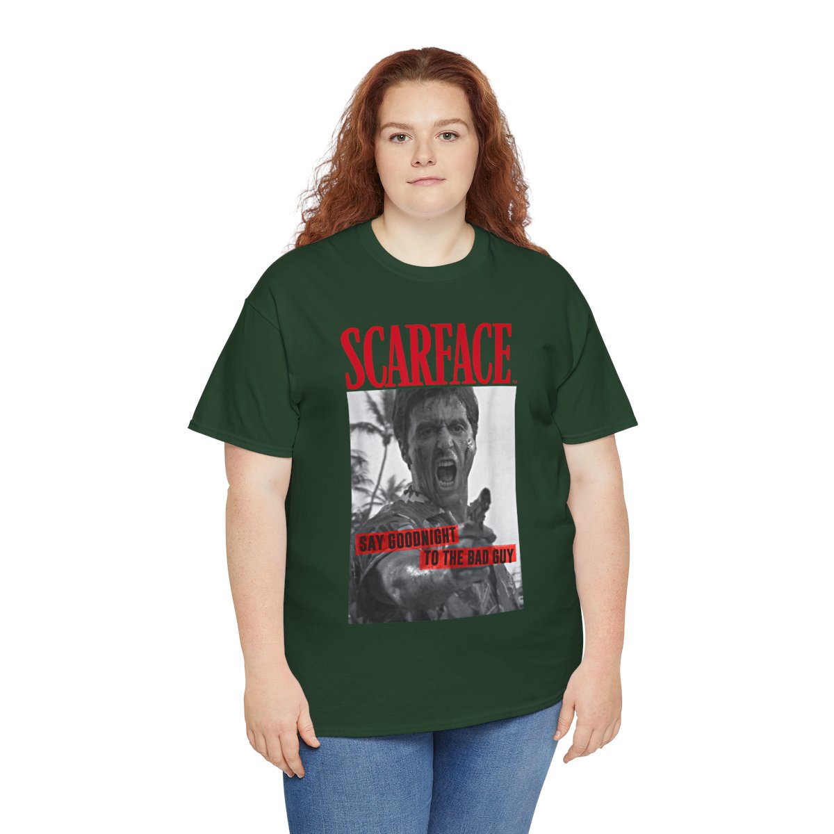 Scarface Say Goodnight To The Bad Guy Graphic Photo T-Shirt