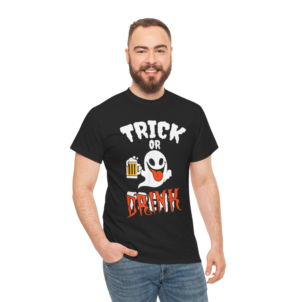 Trick Or Treat Ghost Drink Beer, Halloween Gifts T-Shirt