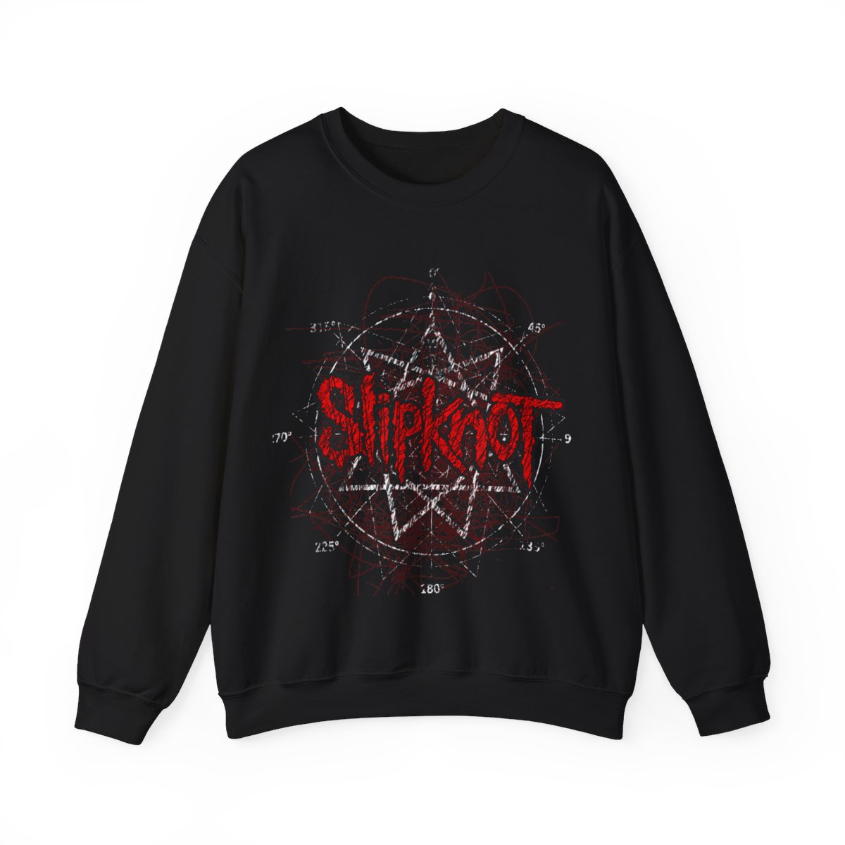 Slipknot Scribble Star Logo Unisex Blend Heavy Crewneck Sweatshirt